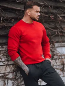 Men's monochrome red sweatshirt Dstreet z