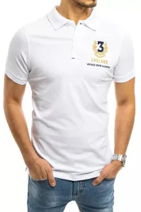 Men's White Polo Shirt Dstreet #1042422