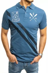 Men's Blue Polo Shirt Dstreet #1042439