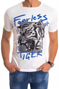White men's T-shirt RX4493 with print #1413568