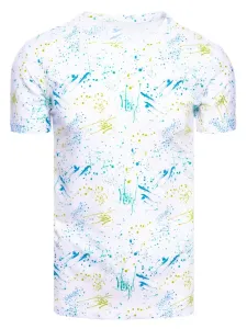 White men's T-shirt with Dstreet print #2116960