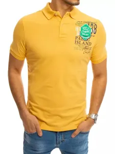 Yellow polo shirt with Dstreet print