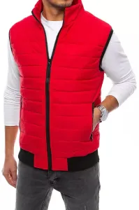 Men's quilted red vest Dstreet #2739415