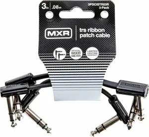Dunlop MXR DCISTR03R Ribbon TRS Cable 3 Pack Nero 8 cm Angolo - Angolo