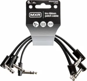 Dunlop MXR DCISTR06R Ribbon TRS Cable 3 Pack Nero 15 cm Angolo - Angolo