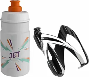 Elite Cycling CEO  Bottle Cage + Jet Bottle Kit Black Glossy/Clear Orange 350 ml Borraccia
