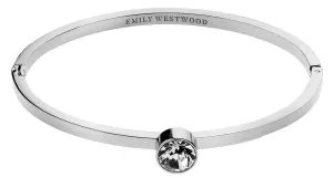 Emily Westwood Bracciale solido in acciaio con cristalli WB1011S