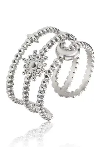 Emily Westwood Elegante anello aperto in acciaio Anastasia EWR23029S