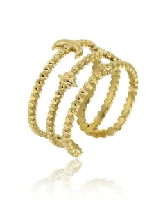 Emily Westwood Elegante anello aperto in acciaio placcato in oro Anastasia EWR23029G
