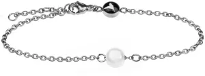 Emily Westwood Elegante bracciale in acciaio con perla WB1009S