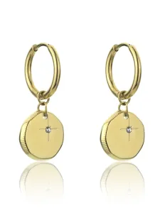 Emily Westwood Orecchini fashion a cerchio 2in1 placcati in oro con zirconi Willa EWE23119G