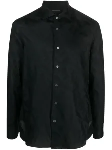 EMPORIO ARMANI - Camicia In Cotone Con Logo Allover #2418990