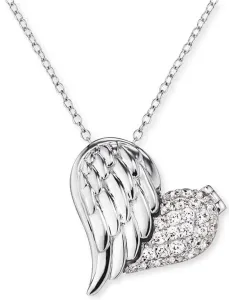Engelsrufer Collana in argento Medaglione cuore con ala e zirconi ERN-WITHLOVE-2Z