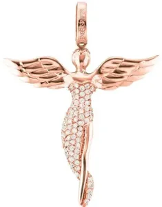 Engelsrufer Pendente in argento placcato oro rosa Angelo con zirconi ERP-ANGEL-R 5,2 cm