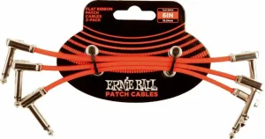 Ernie Ball Flat Ribbon Patch Cable Rosso 15 cm Angolo - Angolo