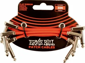 Ernie Ball Flat Ribbon Patch Cable Rosso 7,5 cm Angolo - Angolo