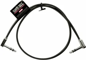 Ernie Ball Flat Ribbon Stereo Patch Cable Nero 60 cm Angolo - Angolo #2624288