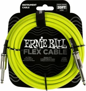Ernie Ball Flex Instrument Cable Straight/Straight Verde 6 m Dritto - Dritto