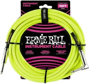 Ernie Ball P06080-EB Giallo 3 m Dritto - Angolo