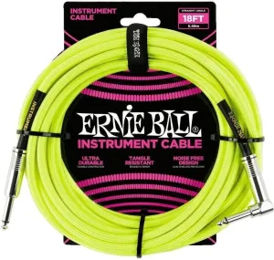 Ernie Ball P06085-EB Giallo 5,5 m Dritto - Angolo