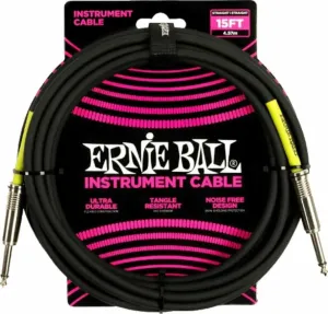 Ernie Ball PVC Straight Straight Inst Cable Nero 4,6 m Dritto - Dritto