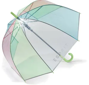 Esprit Ombrello Transparent Long AC Domeshape Rainbow 53161 green