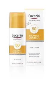 Eucerin Emulsione solare per il viso con effetto depigmentante Pigment Control SPF 50+ (Pigment Control Sun Fluid) 50 ml
