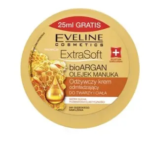 Eveline Extra Soft BioARGAN Manuka Oil Face and Body Cream crema viso ringiovanente 175 ml