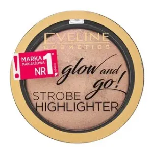 Eveline Glow And Go! Strobe Highlighter 02 Gentle Gold cipria per l' unificazione della pelle e illuminazione 8,5 g