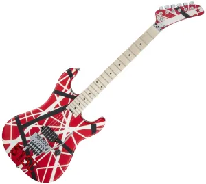 EVH Striped Series 5150 MN Red Black and White Stripes #8623