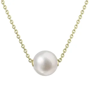Evolution Group Collana da donna placcata oro con autentica perla d’acqua dolce 22047.1