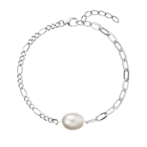 Evolution Group Elegante bracciale in argento con vera perla 23026.1