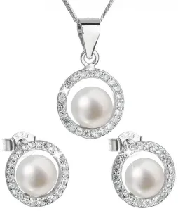 Evolution Group Lussuosa parure in argento con perle verePavona 29023.1 (orecchini, catena, pendente)