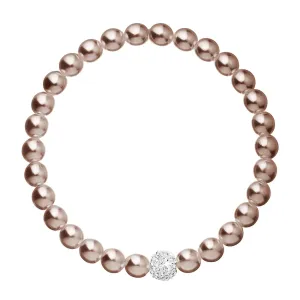 Evolution Group Lussuoso bracciale di perle con cristalli Preciosa 33115.3