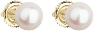 Evolution Group Orecchini a bottone in oro con vere perle Pavona 921004.1