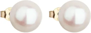 Evolution Group Orecchini a bottone in oro con vere perle Pavona 921043.1