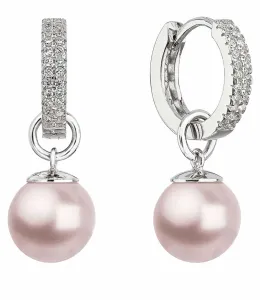 Evolution Group Orecchini in argento 2 in 1 con perle sintetiche rosa chiaro 31298.3