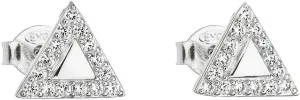 Evolution Group Orecchini in argento con zircone triangolo bianco 11042.1