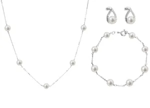 Evolution Group Parure di gioielli in argento con perle Pavo 21033.1, 22015.1, 23008.1 (collana, bracciale, orecchini) scontata