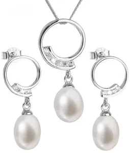 Evolution Group Parure di gioielli in argento con perle vere Pavona 29030.1 (orecchini, collana, pendente)