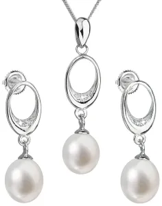 Evolution Group Parure di gioielli in argento con perle vere Pavona29040.1 (orecchini, catena, pendente)