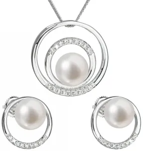 Evolution Group Parure di gioielli in argento con vere perle Pavo29038.1 (orecchini, catena, pendente)