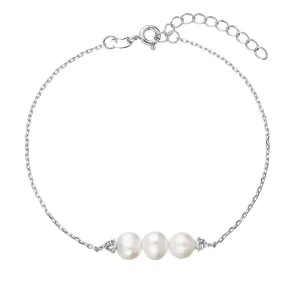 Evolution Group Raffinato bracciale in argento con perle di fiume e zirconi 23018.1
