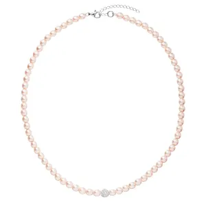 Evolution Group RomanticCollana di perle con cristalli Preciosa rosaline 32063.3