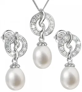 Evolution Group Set di gioielli in argento con perle vere Pavona 29014.1 (orecchini, collana, pendente)