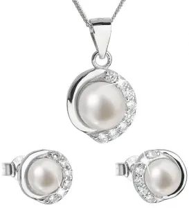 Evolution Group Set di gioielli in argento con perle vere Pavona 29022.1 (orecchini, collana, pendente)