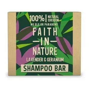 Faith in Nature Shampoo solido Lavanda e geranio (Shampoo Bar) 85 g