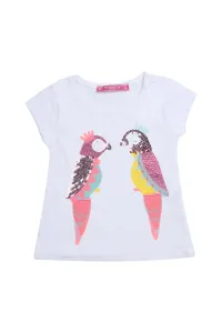 White blouse with parrots #1431231