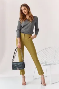Elegant trousers with olive trim #1431613