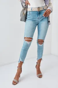 Denim jeans with holes